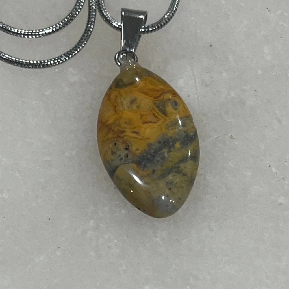 Bumblebee Jasper Pendant Necklace